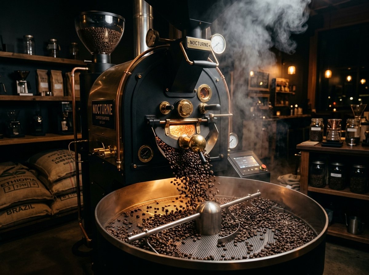 kaffaachi professional artisan coffee roaster machine with roasted beans